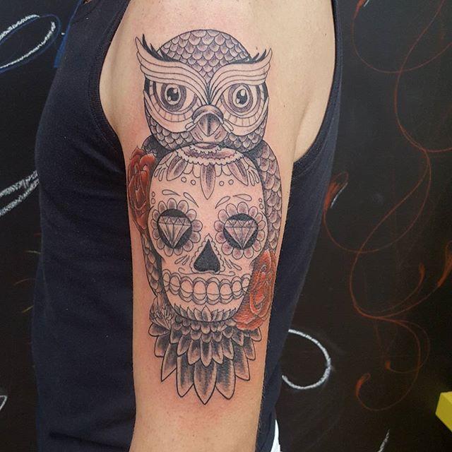 tatouage tete de mort mexicaine 15