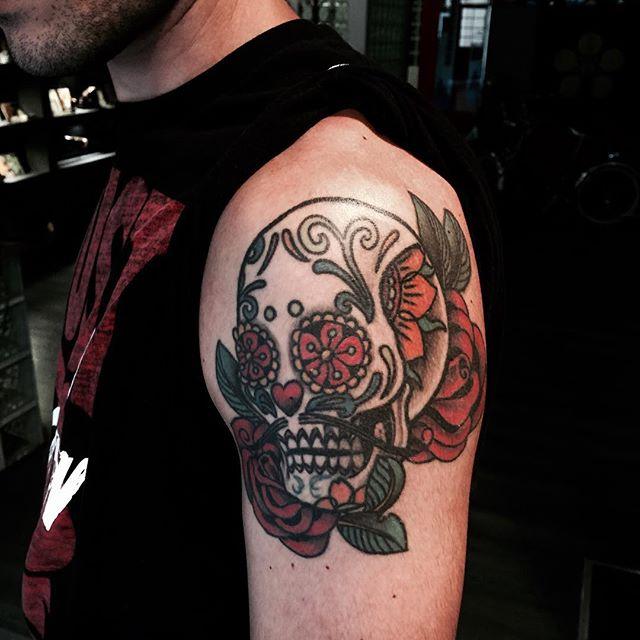 tatouage tete de mort mexicaine 33