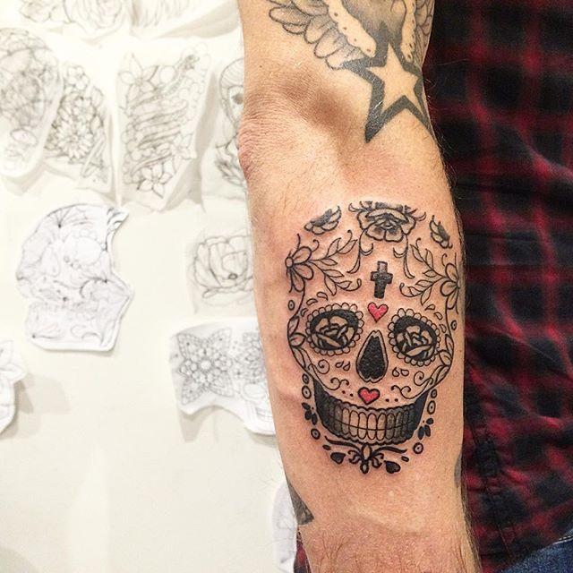 tatouage tete de mort mexicaine 67