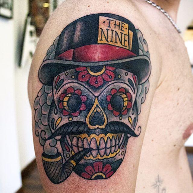 tatouage tete de mort mexicaine 95