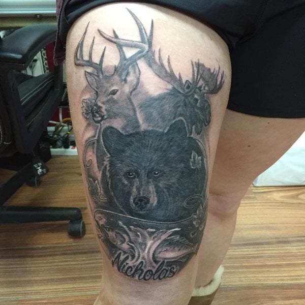 tatouage chasse chasseurs 557