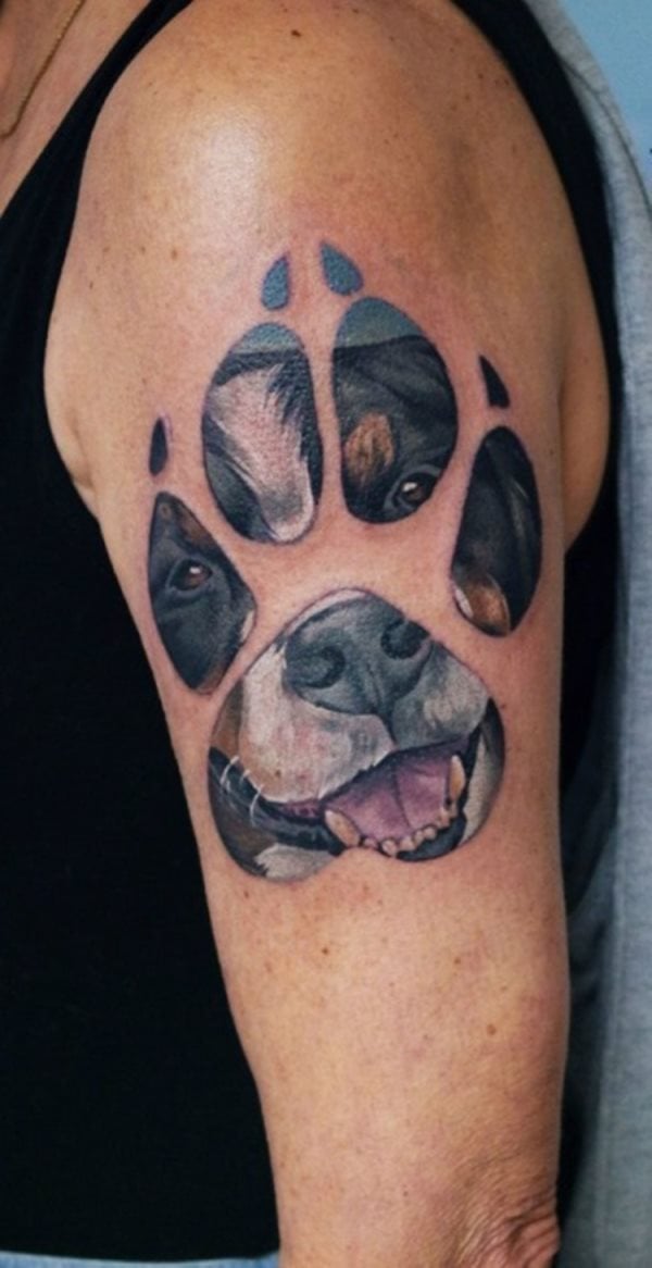 tatouage empreinte chien 173
