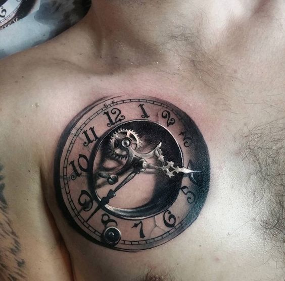 tatouage horloge montre 107