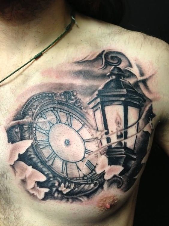tatouage horloge montre 117