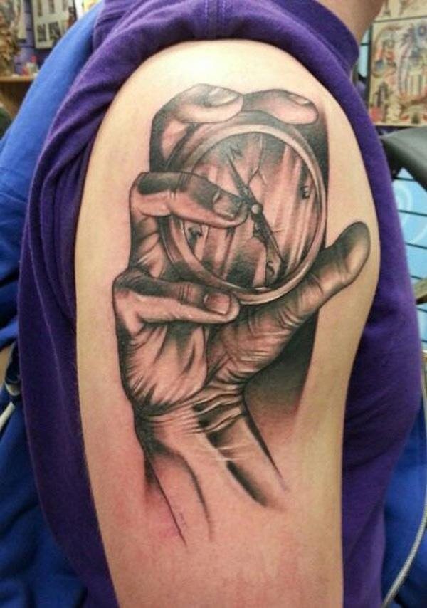 tatouage horloge montre 375