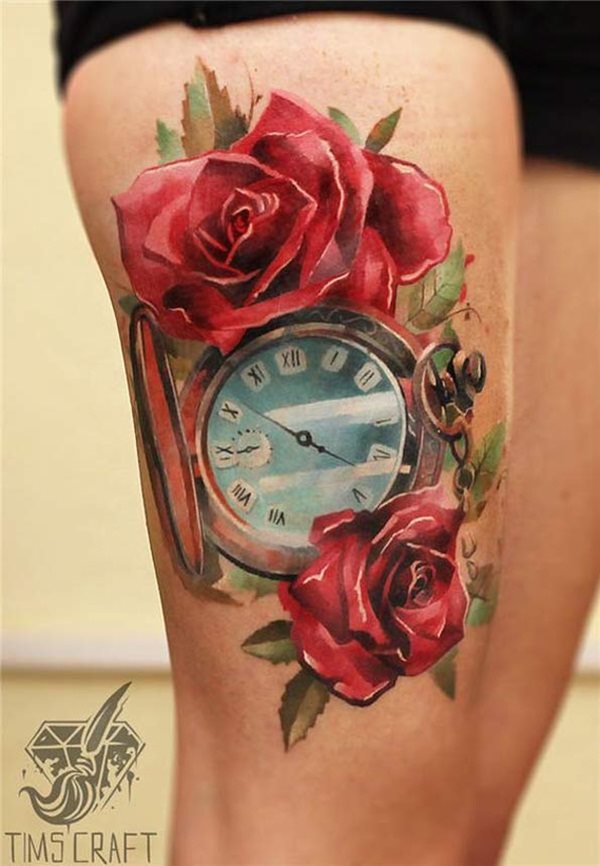 tatouage montre a gousset 421