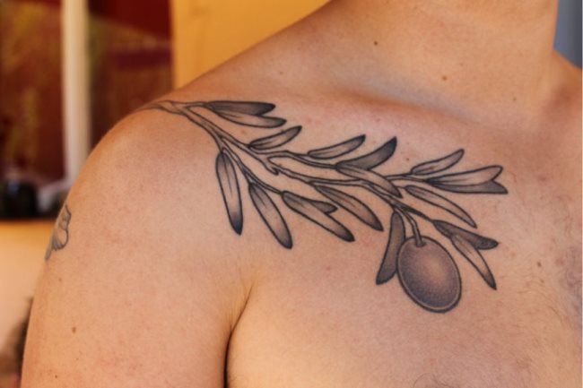 tatouage rameau d'olivier34