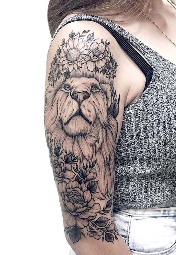 tatouage lion 22