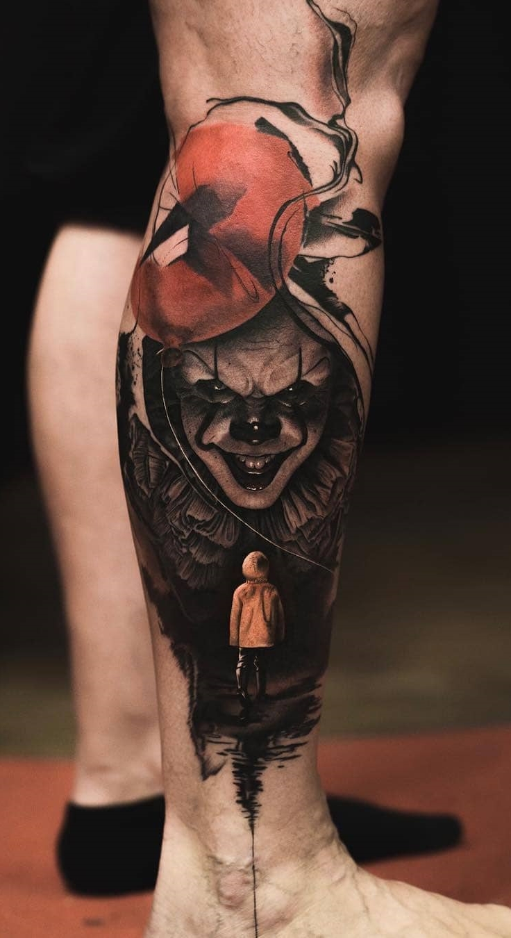 tatouage masculin de clown 02