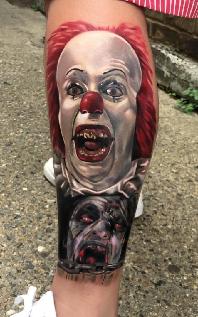 tatouage masculin de clown 36