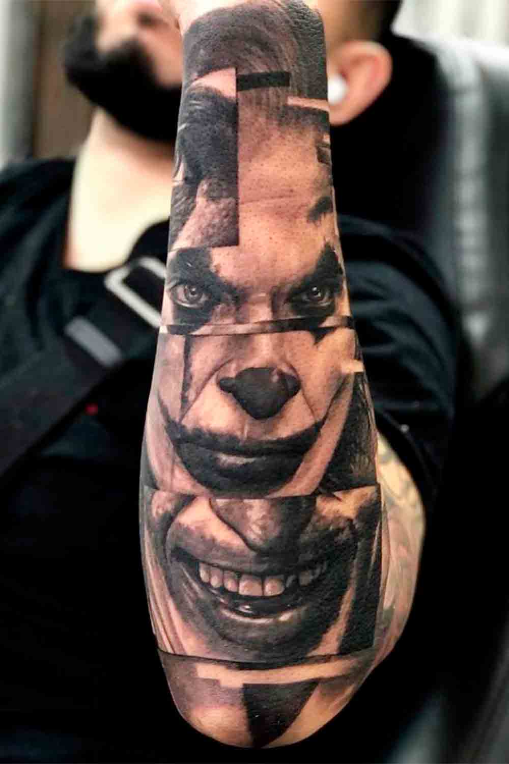 tatouage masculin de clown 40