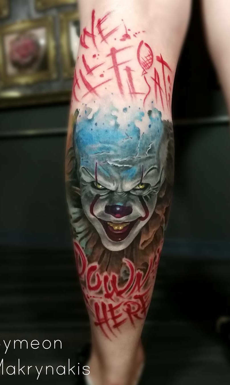 tatouage masculin de clown 45