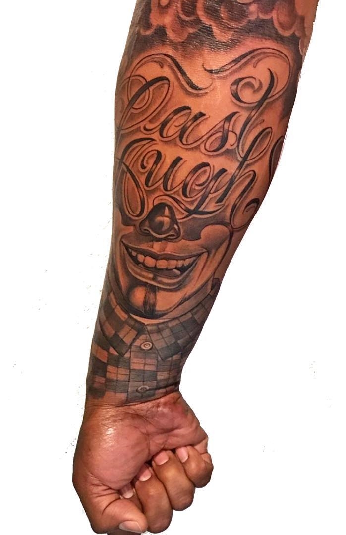 tatouage masculin de clown 46