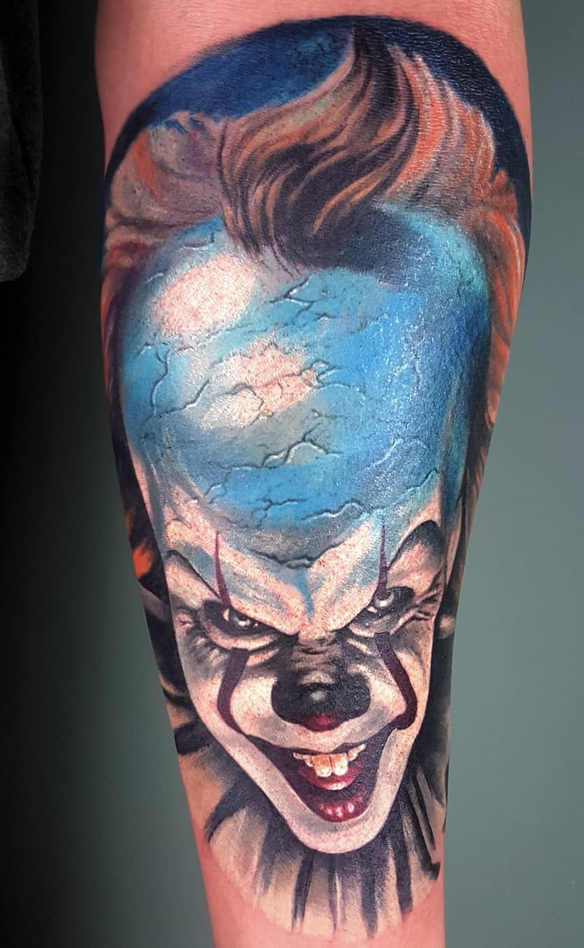 tatouage masculin de clown 53