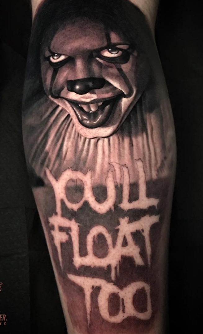 tatouage masculin de clown 55