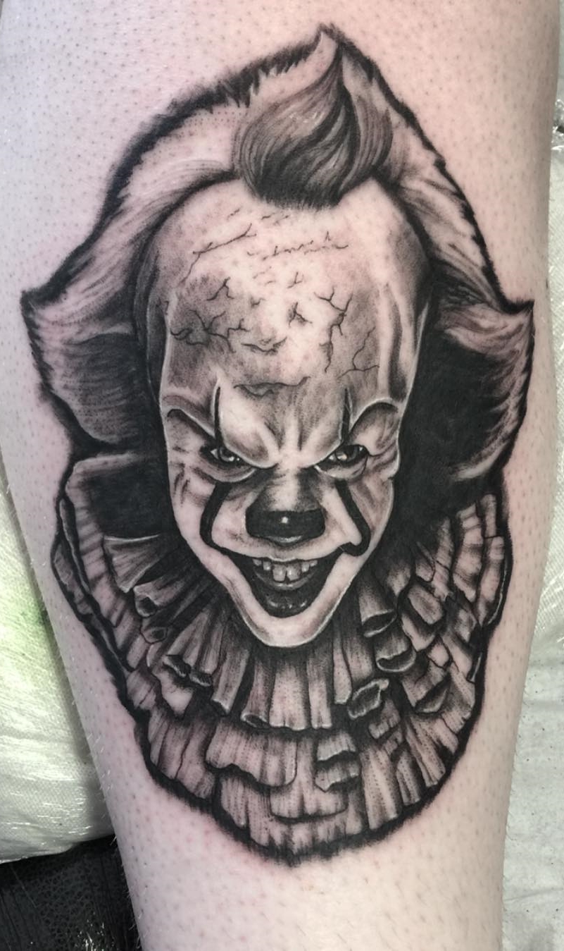 tatouage masculin de clown 56