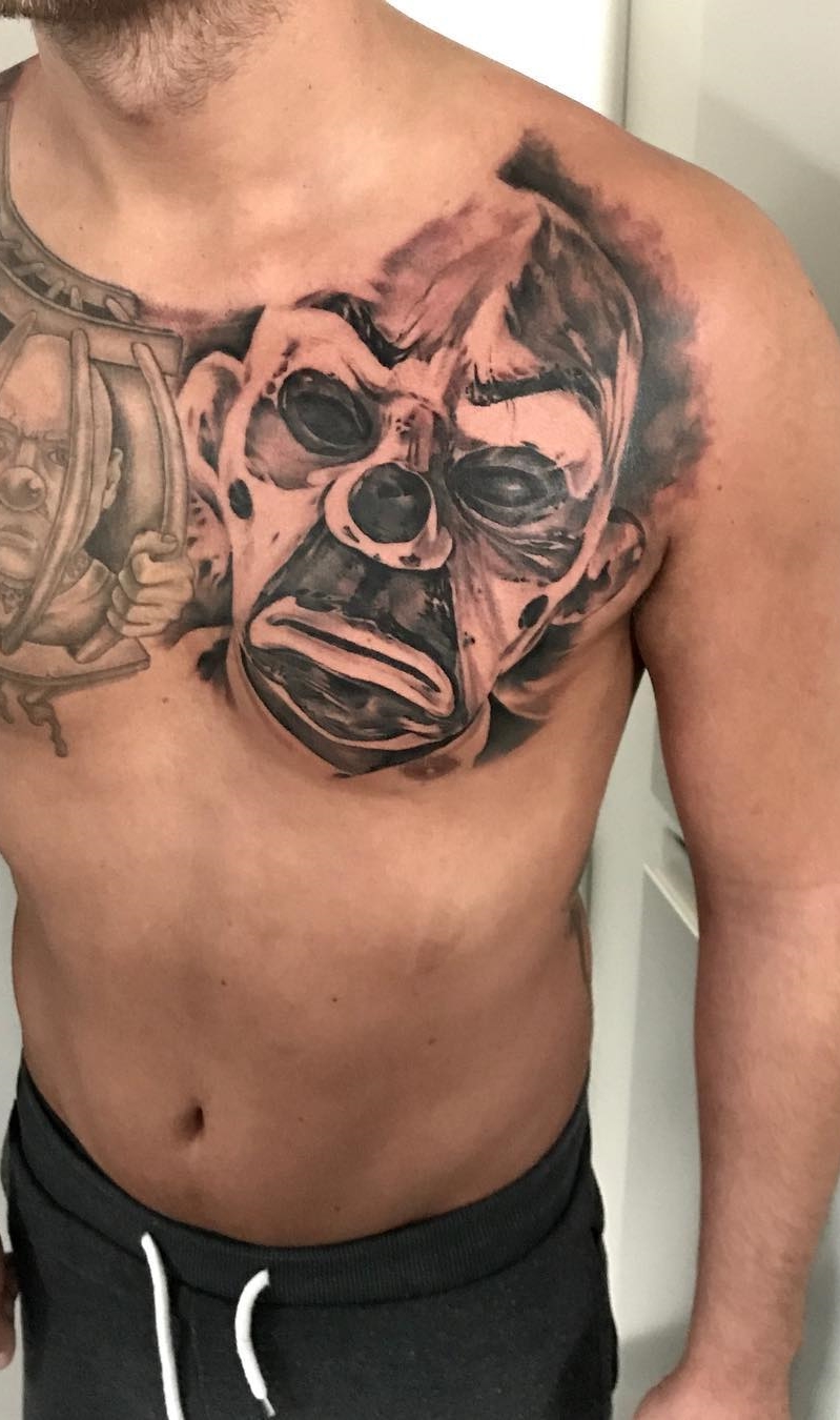 tatouage masculin de clown 64