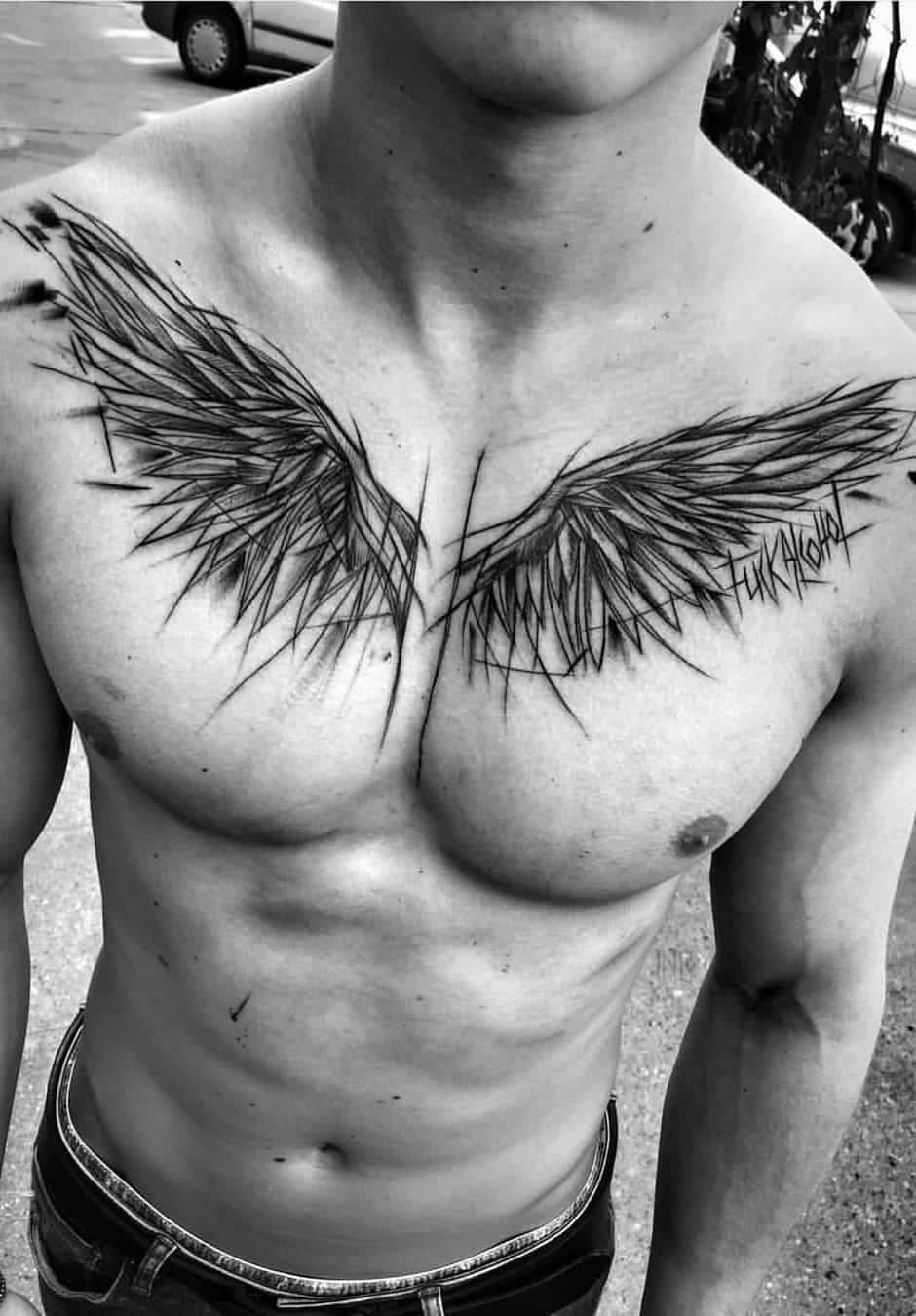 tatouage masculin sur poitrine 10