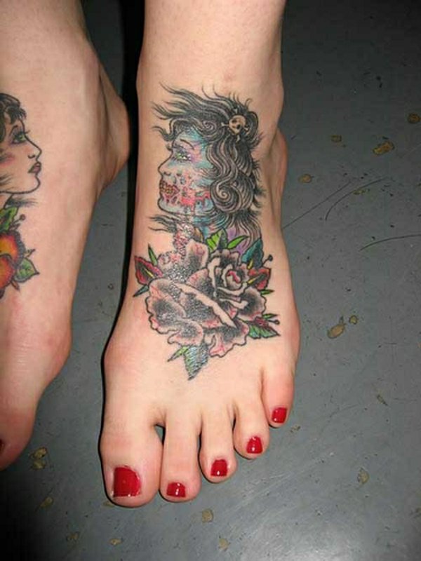 tatuaggio piede disegno 102