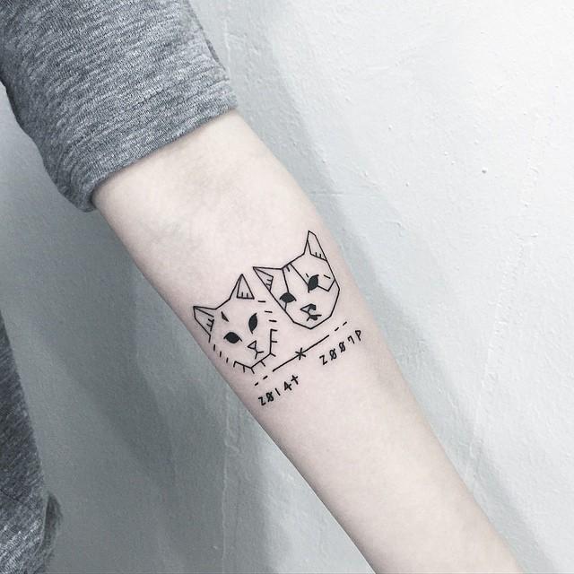 tatuaggio gatto 13