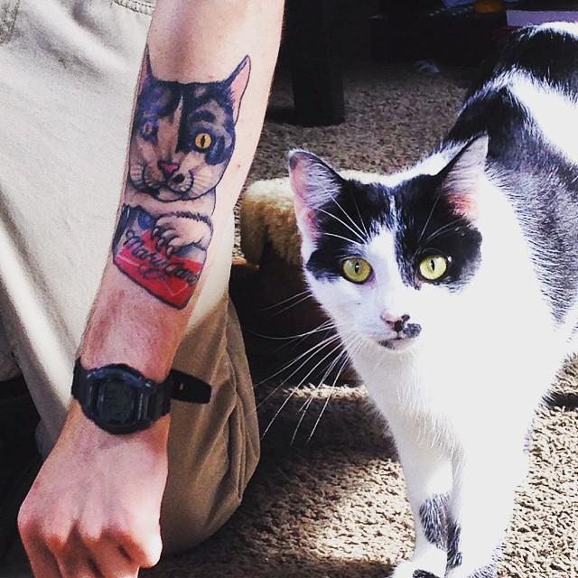 tatuaggio gatto 23