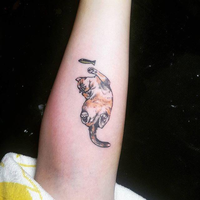 tatuaggio gatto 45