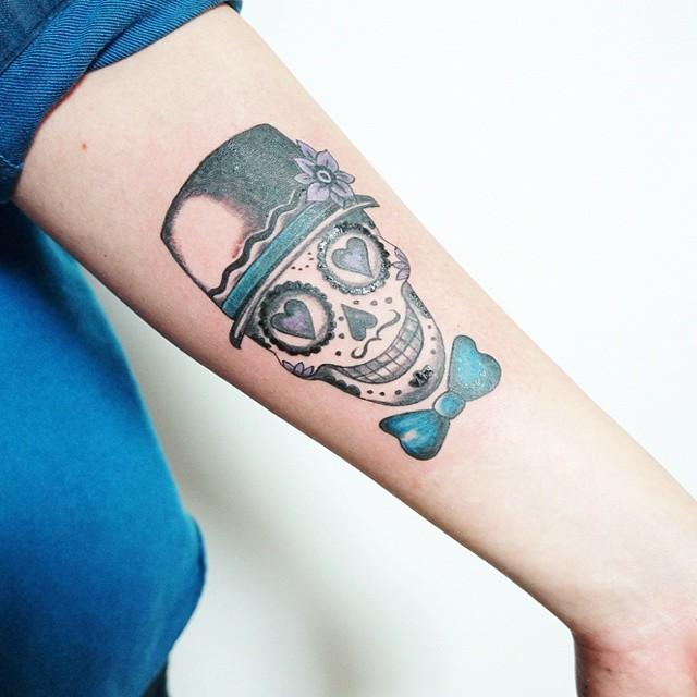 Canotta Donna Teschio Messicano – Stile Cubanisto, Tatuaggio, Colore Grigio, Girocollo Senza Maniche