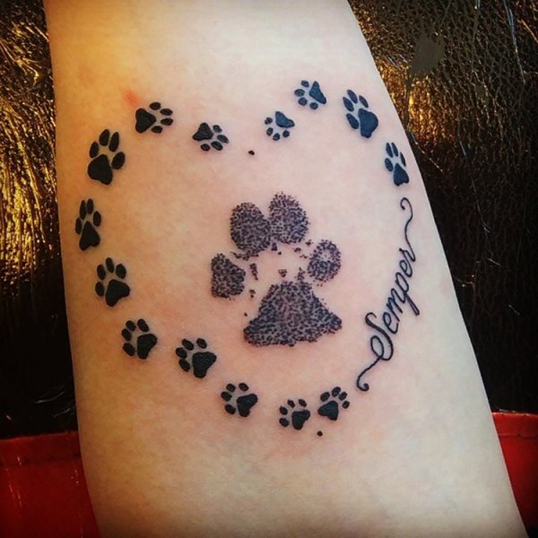 tatuaggio zampa di cane 149