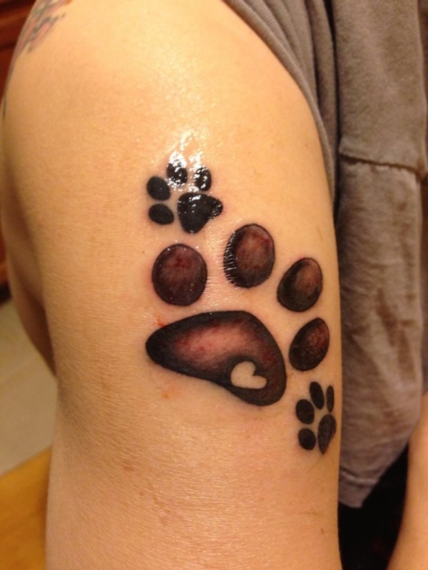 tatuaggio zampa di cane 159