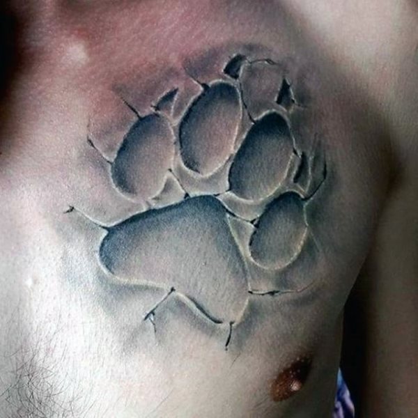 tatuaggio zampa di cane 77