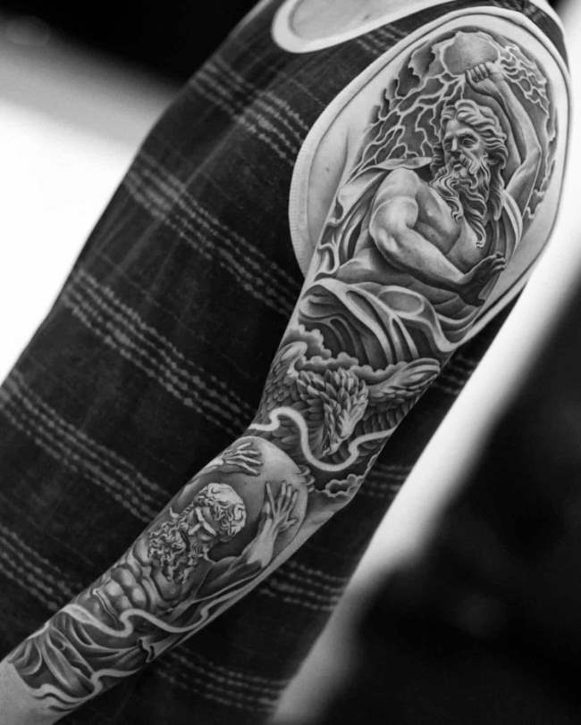 Tatuaggi di Zeus: 40 disegni moderni