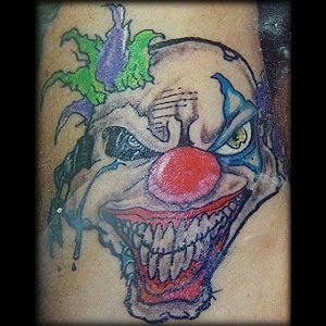 clown tattoo 1027