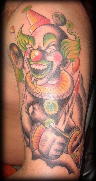 clown tattoo 1040