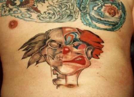 clown tattoo 1005