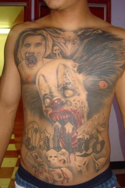 clown tattoo 1007