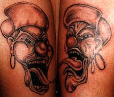 clown tattoo 1008