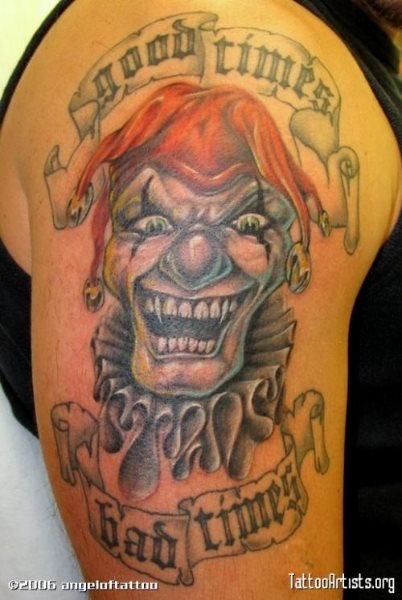 clown tattoo 1017