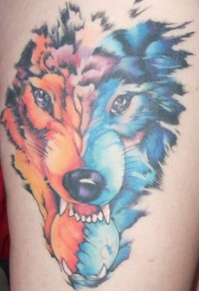 wolf tattoo 1018