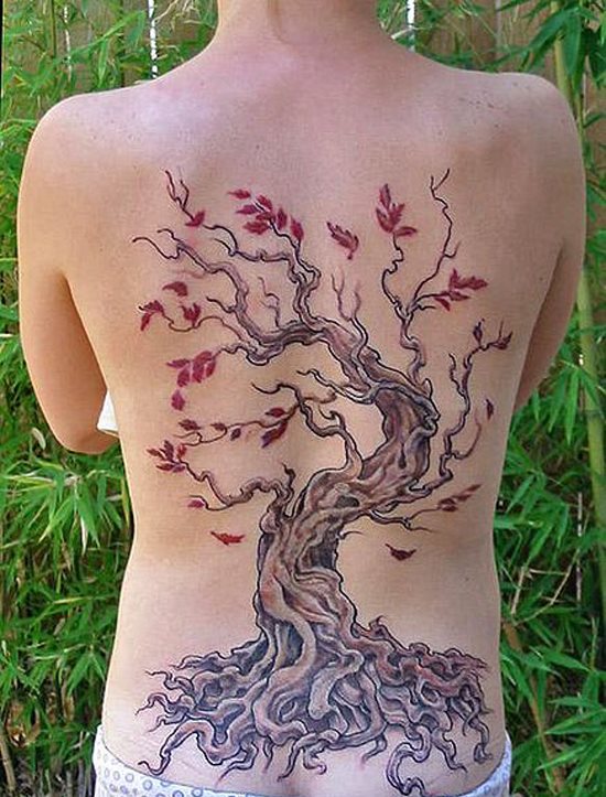 47 Tattoos von Büschen und Laubbäumen