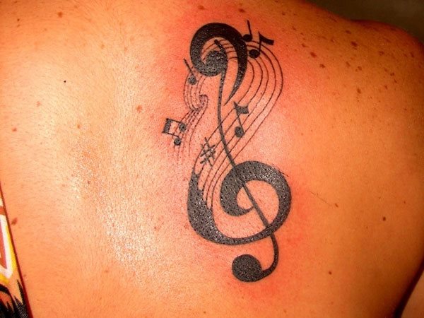 violinschlussel tattoo 06