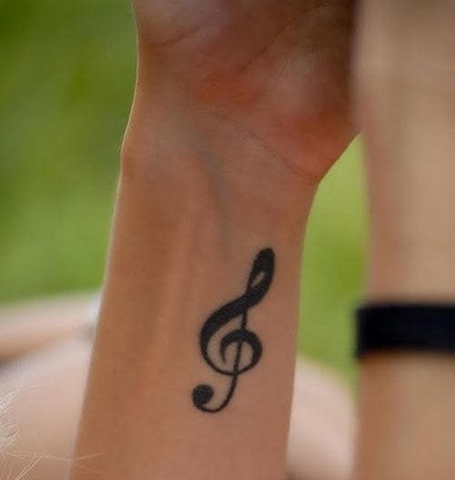 violinschlussel tattoo 13