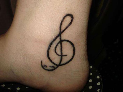violinschlussel tattoo 16