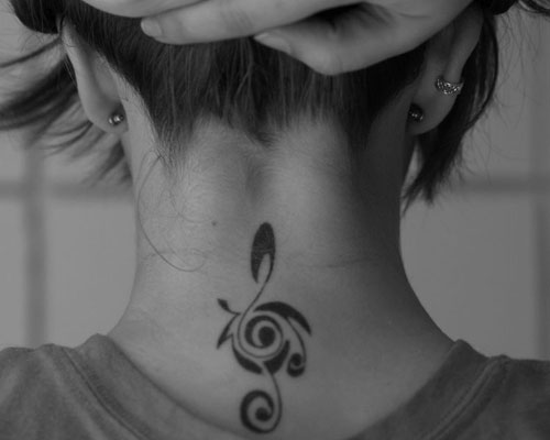 violinschlussel tattoo 26