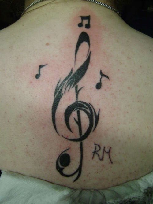 violinschlussel tattoo 36
