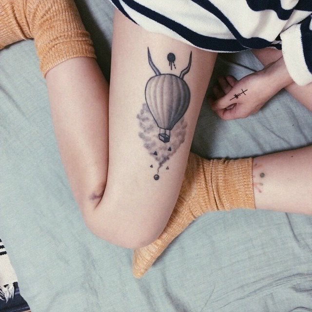 Galerie mit 67 Tattoos für Bein und Oberschenkel