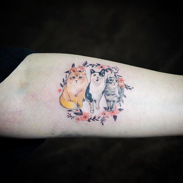 Katze Tattoo 119