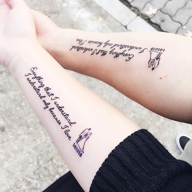 Galerie mit 90 Tattoos für Pärchen