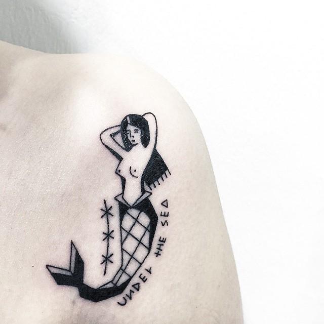 Meerjungfrau Tattoo 89