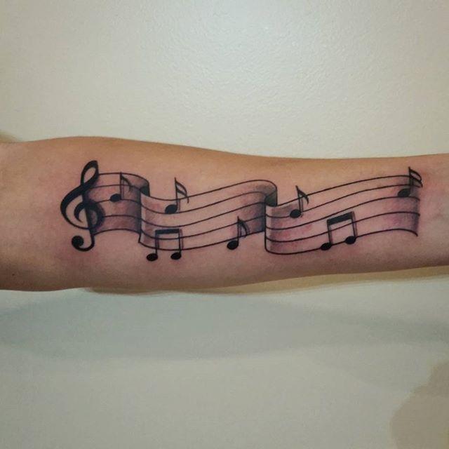 Musiknoten Tattoo 17
