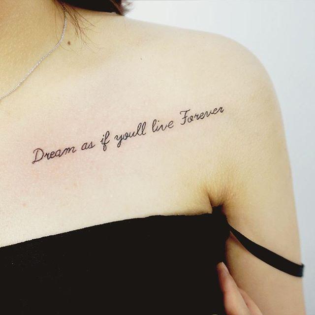 Bildergalerie mit 94 Schriften und kurzen Sprüchen für Tattoos